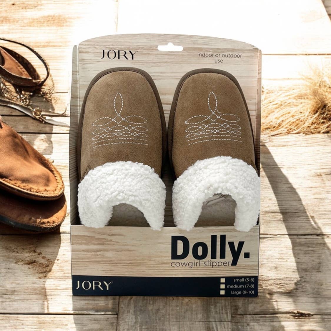 FALL BEST SELLER! Western Inspired Dolly Slippers | Fawn: Medium 7-9